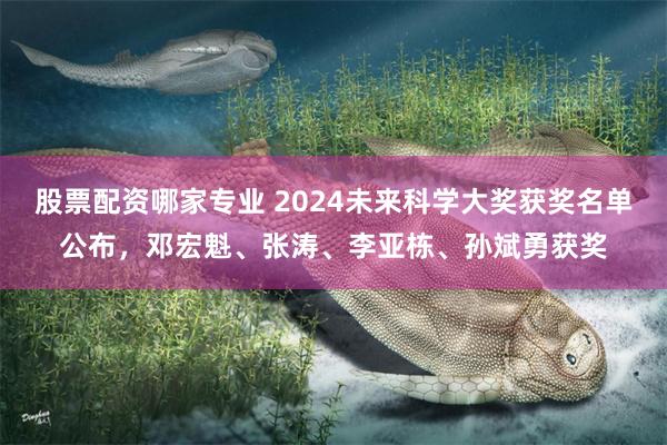 股票配资哪家专业 2024未来科学大奖获奖名单公布，邓宏魁、张涛、李亚栋、孙斌勇获奖