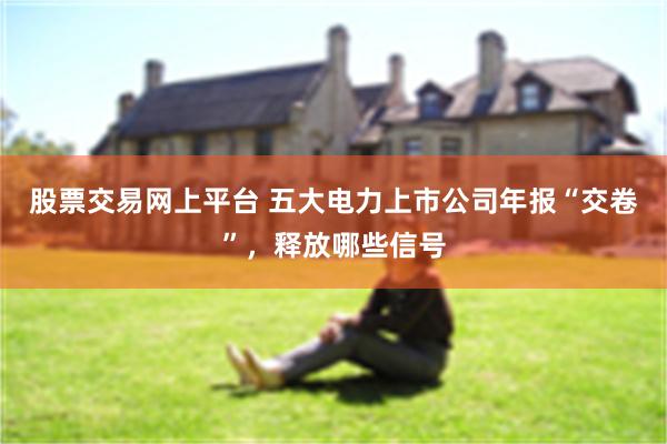 股票交易网上平台 五大电力上市公司年报“交卷”，释放哪些信号