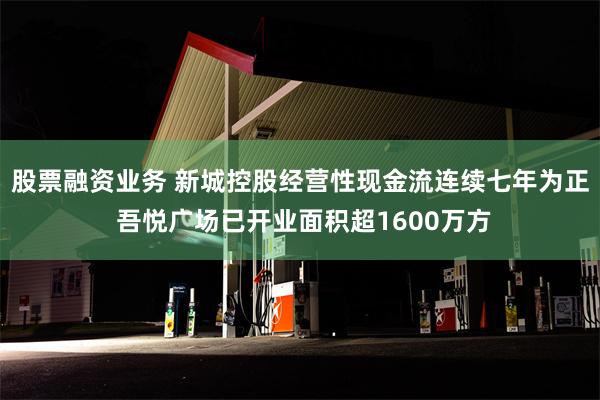 股票融资业务 新城控股经营性现金流连续七年为正 吾悦广场已开