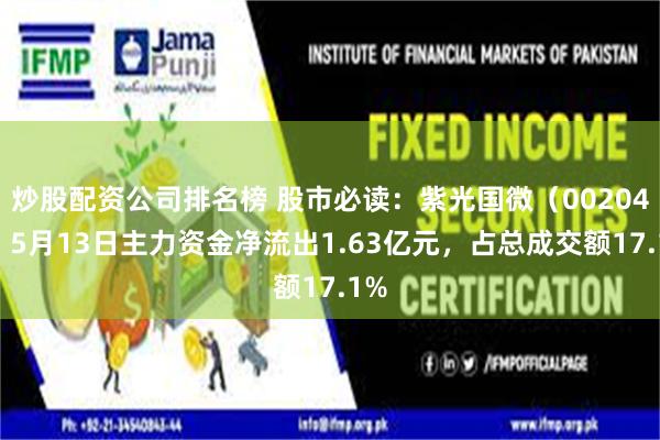 炒股配资公司排名榜 股市必读：紫光国微（002049）5月1