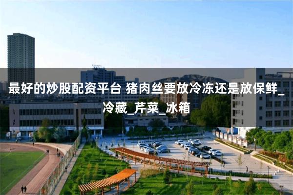 最好的炒股配资平台 猪肉丝要放冷冻还是放保鲜_冷藏_芹菜_冰