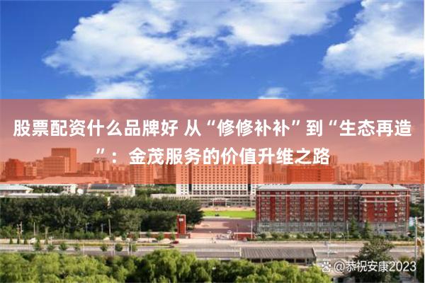 股票配资什么品牌好 从“修修补补”到“生态再造”：金茂服务的