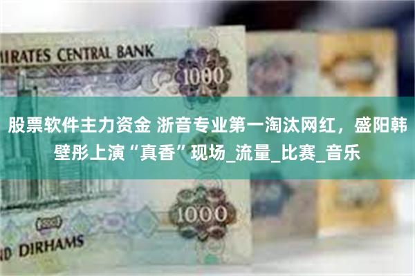 股票软件主力资金 浙音专业第一淘汰网红，盛阳韩壁彤上演“真香